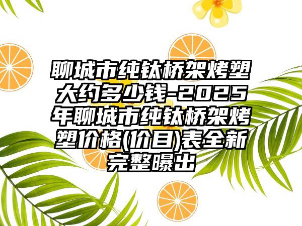 聊城市純鈦橋架烤塑大約多少錢-2025年聊城市純鈦橋架烤塑價格(價目)表全新完整曝出
