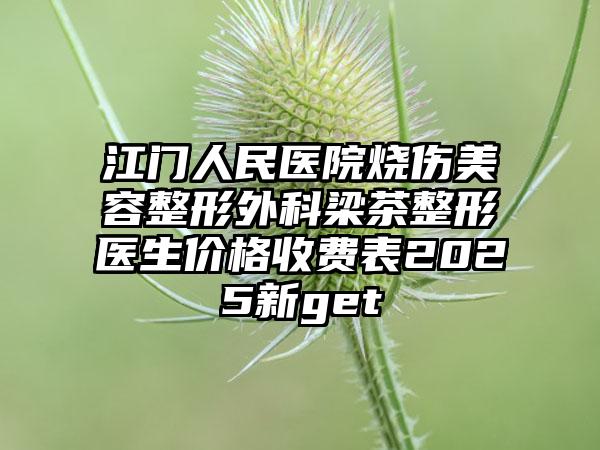 江門人民醫(yī)院燒傷美容整形外科梁茶整形醫(yī)生價格收費表2025新get